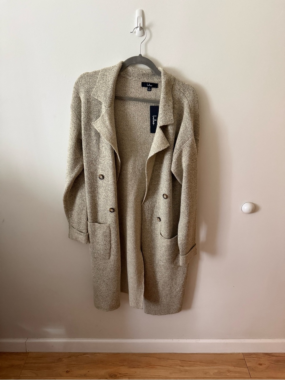 Lulus beige/grey cardigan jacket